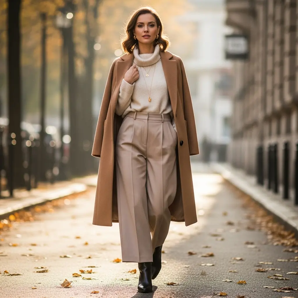 Elegant Woman's Autumn Fashion