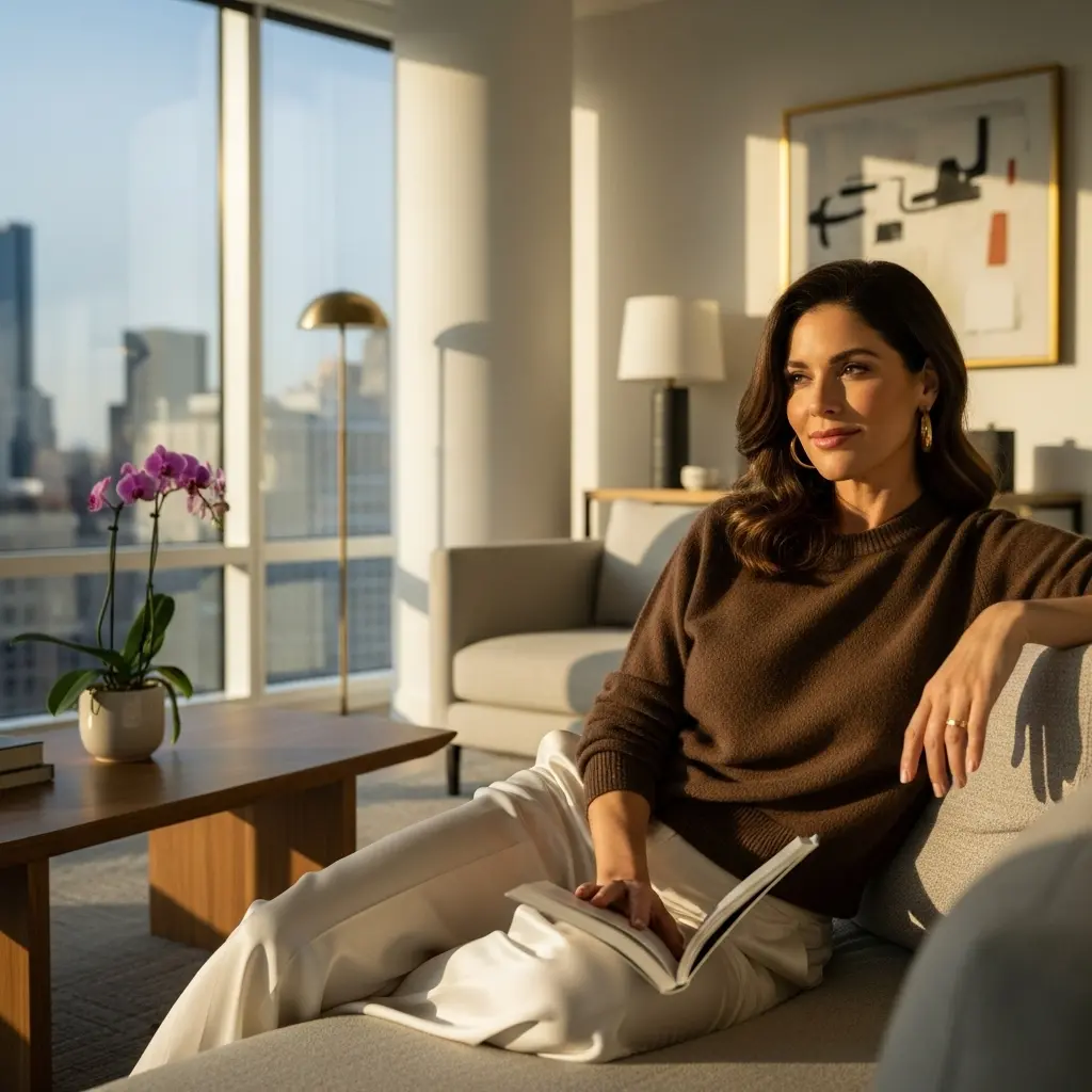 Der Kaschmirpullover zur Seidenhose